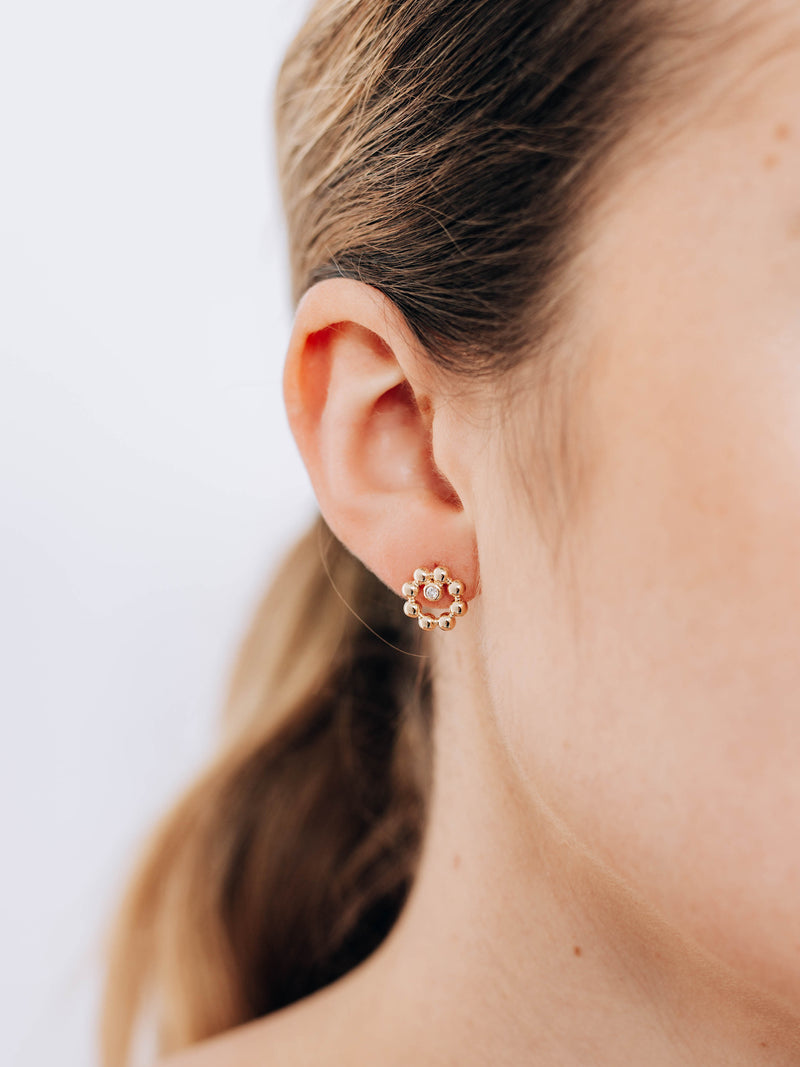 Clous d’Oreilles Dew Drop Cercle Marin