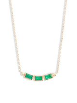 Cléo Baguette Trio Necklace