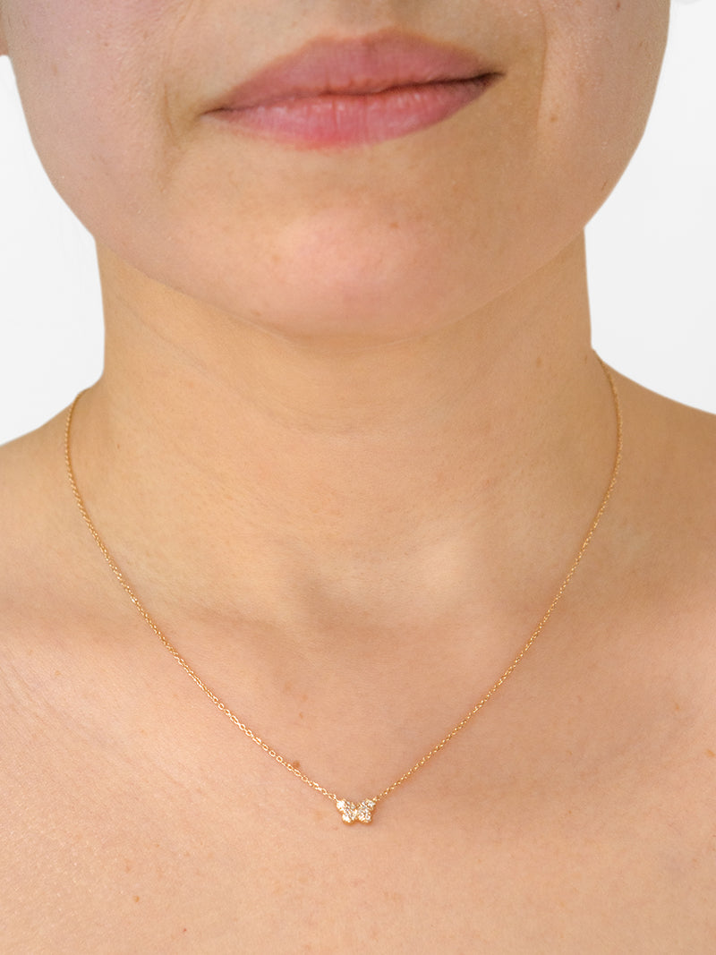 Love Letter Pavé Butterfly Necklace