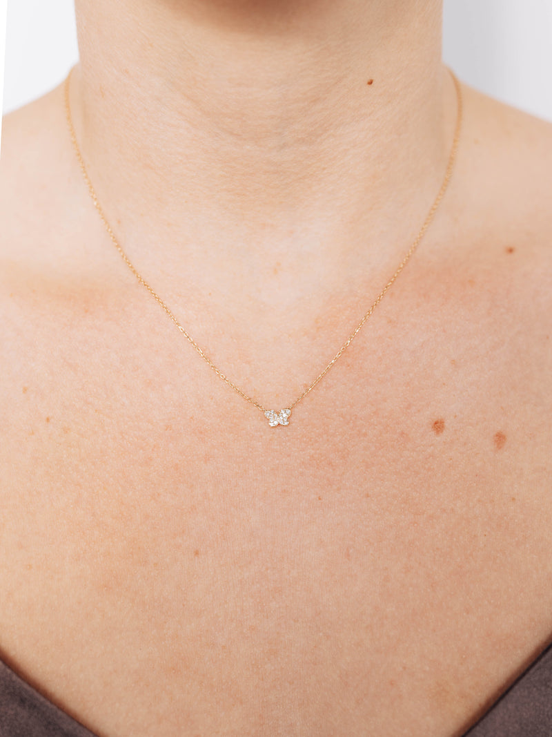 Love Letter Pavé Butterfly Necklace