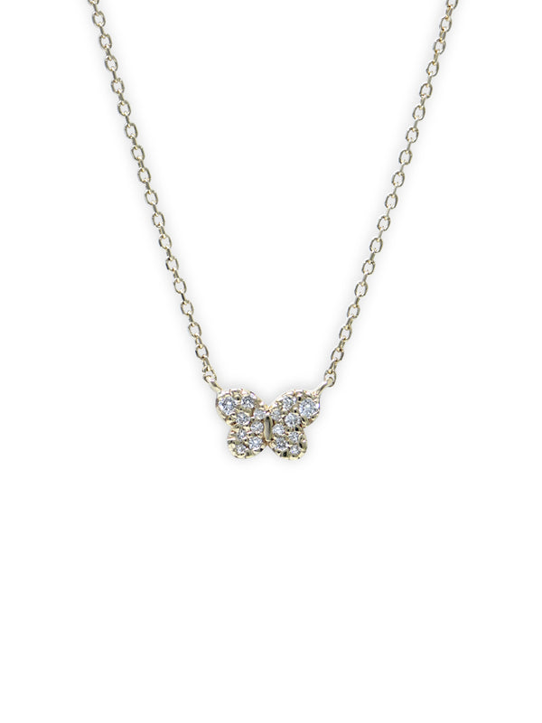 Love Letter Pavé Butterfly Necklace