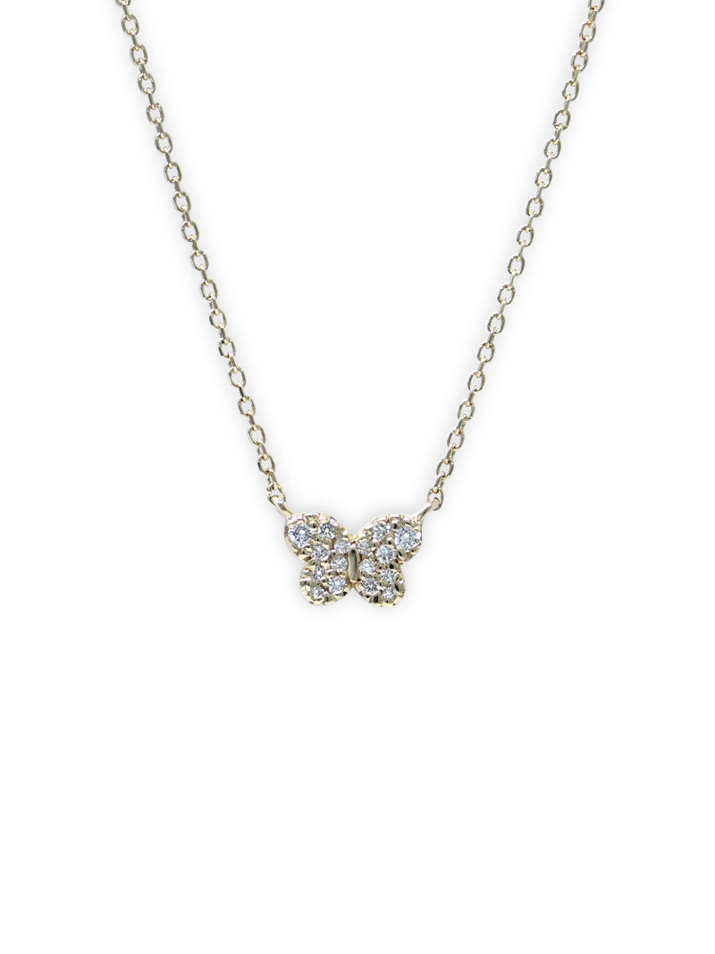 Love Letter Pavé Butterfly Necklace