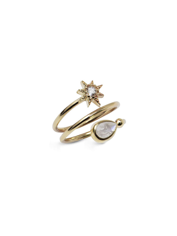 Aztec Starburst Twist Ring