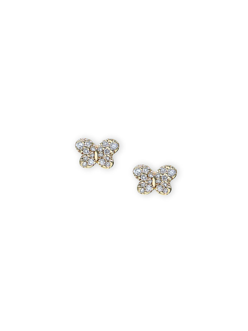 Clou d’Oreille Individuel Papillon Pavé Love Letter