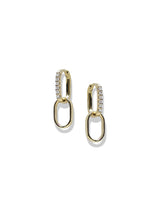 Classique Pavé Paper Clip Double Hoops