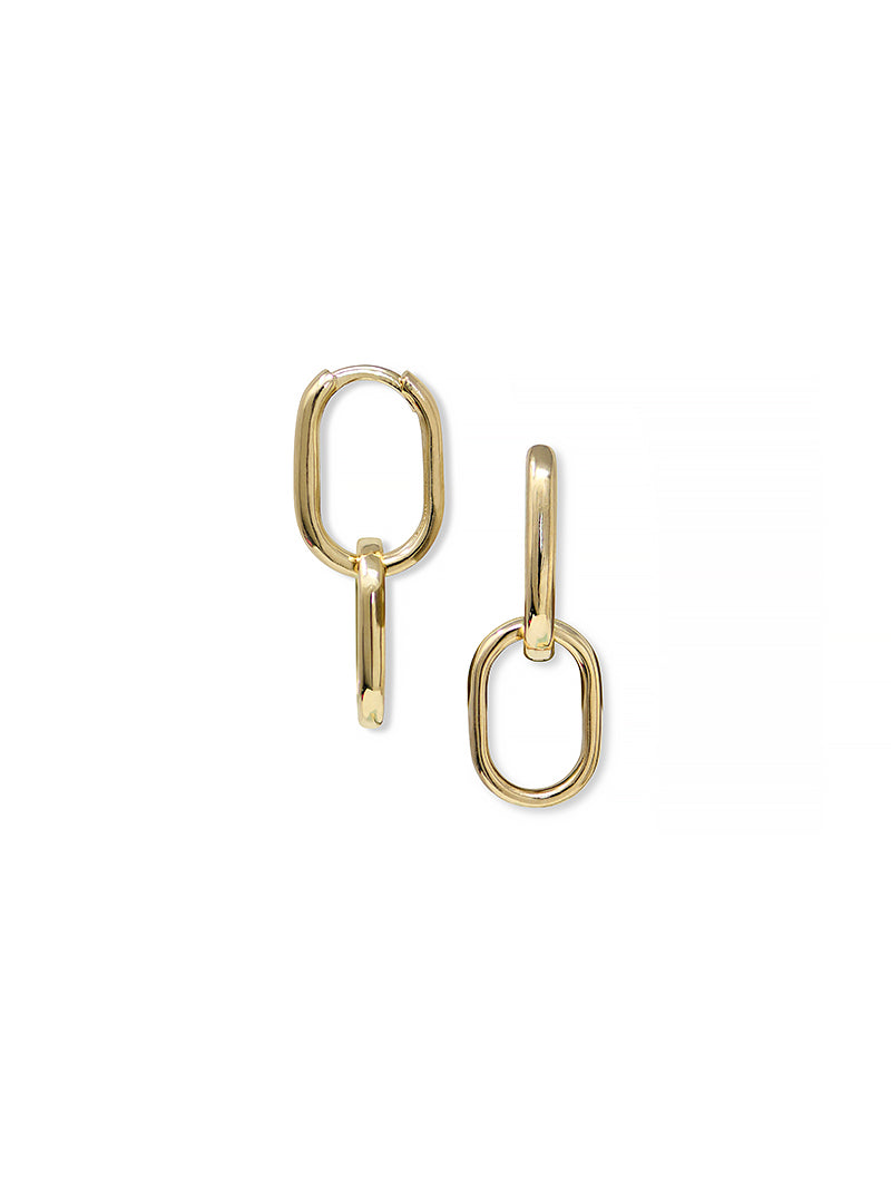 Classique Jojo Paper Clip Double Hoops