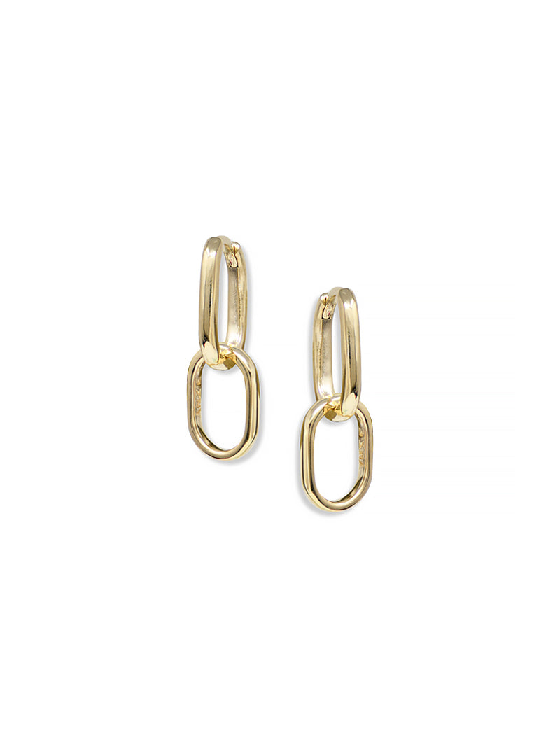 Classique Jojo Paper Clip Double Hoops