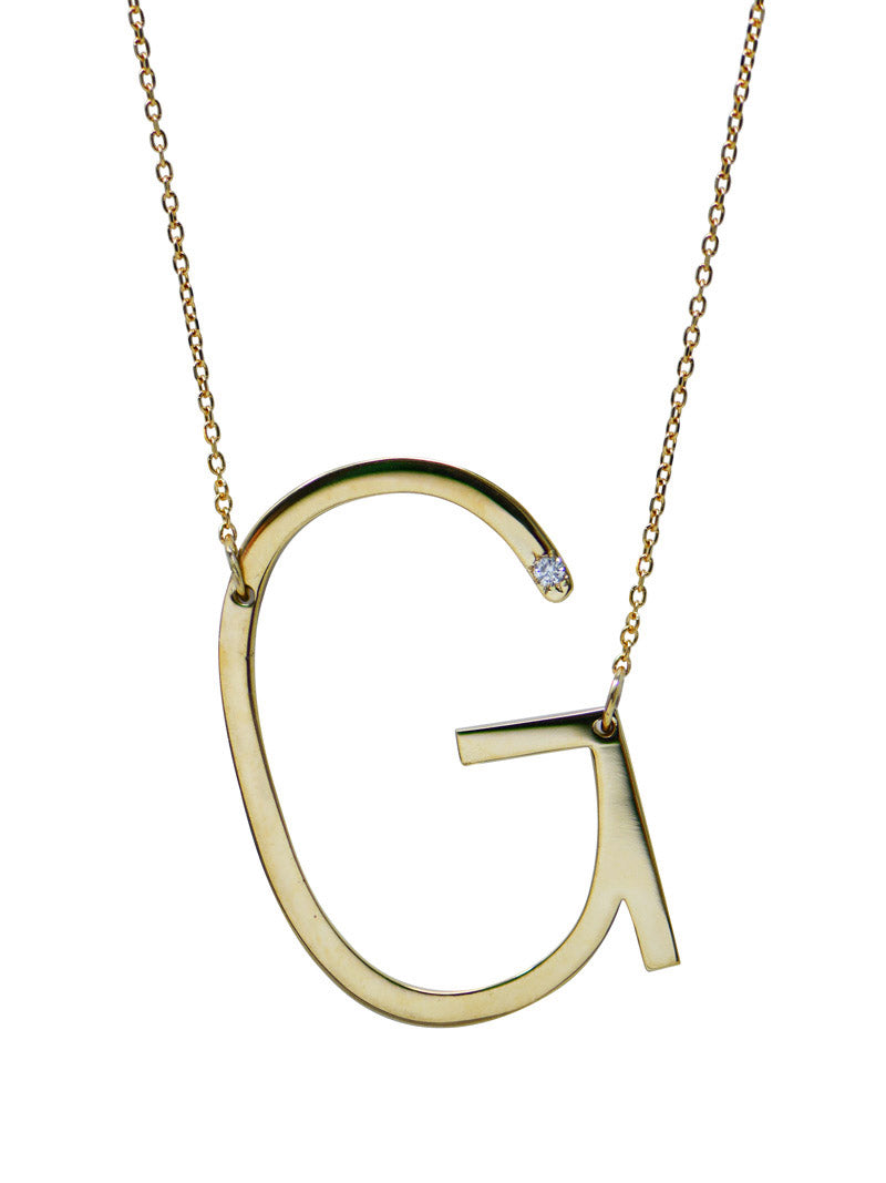 Collier Love Letter à Initiale Surdimensionnée  