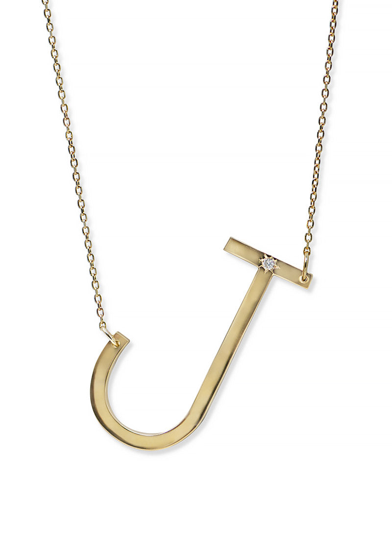 Collier Love Letter à Initiale Surdimensionnée  