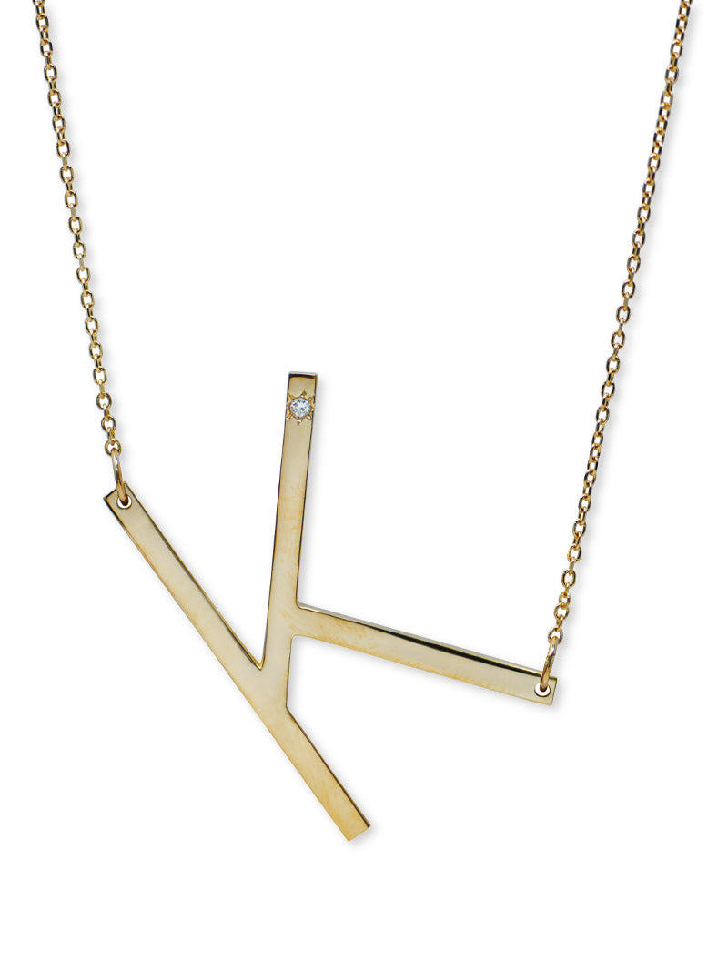 Collier Love Letter à Initiale Surdimensionnée  