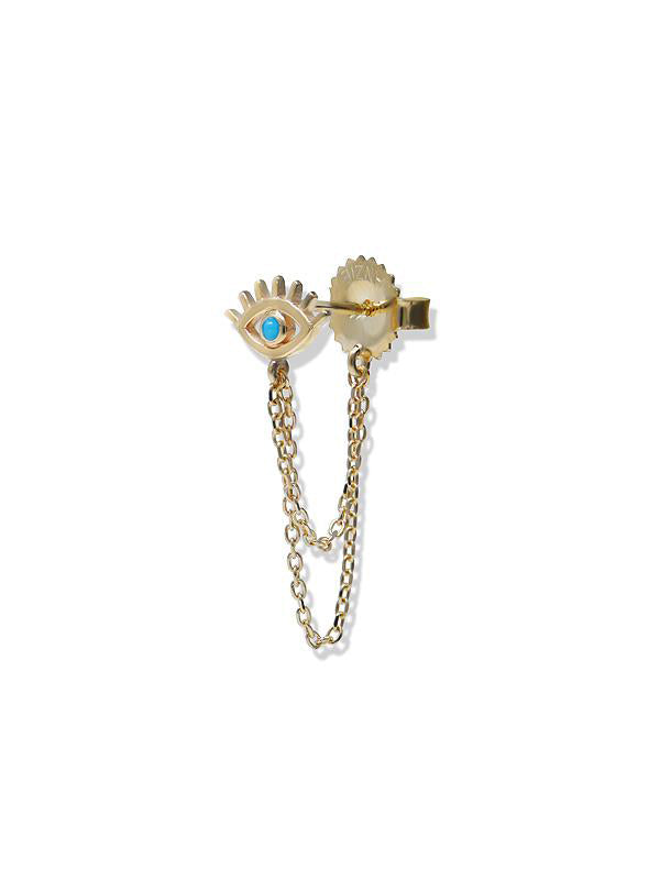 Boucles d’Oreilles Cil de Mauvais Turquoise 