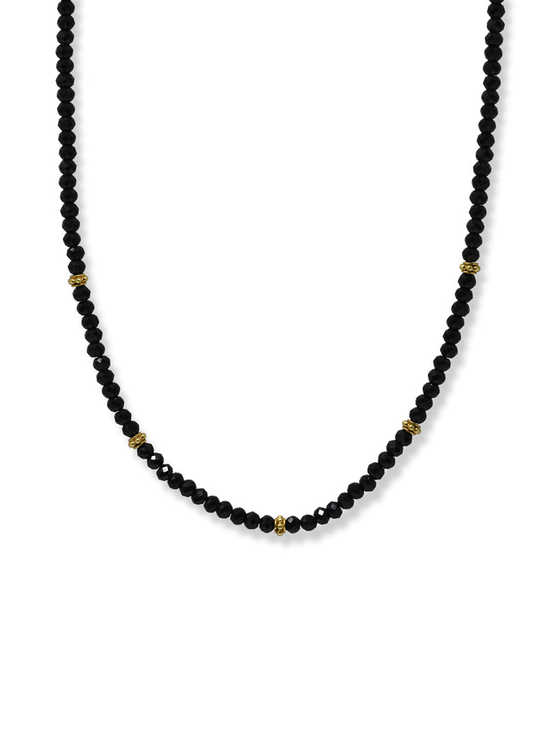 Bohème Black Spinel Faceted Necklace