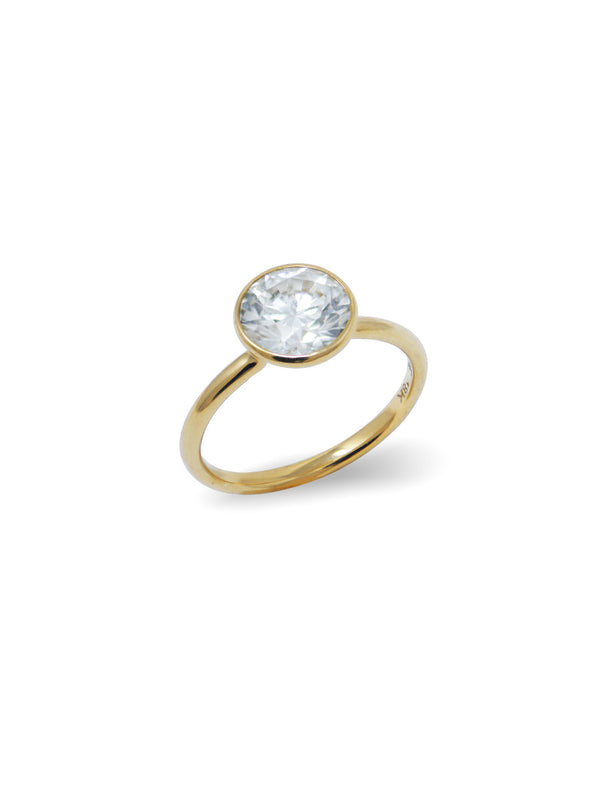 Bezel Diamond Engagement Ring