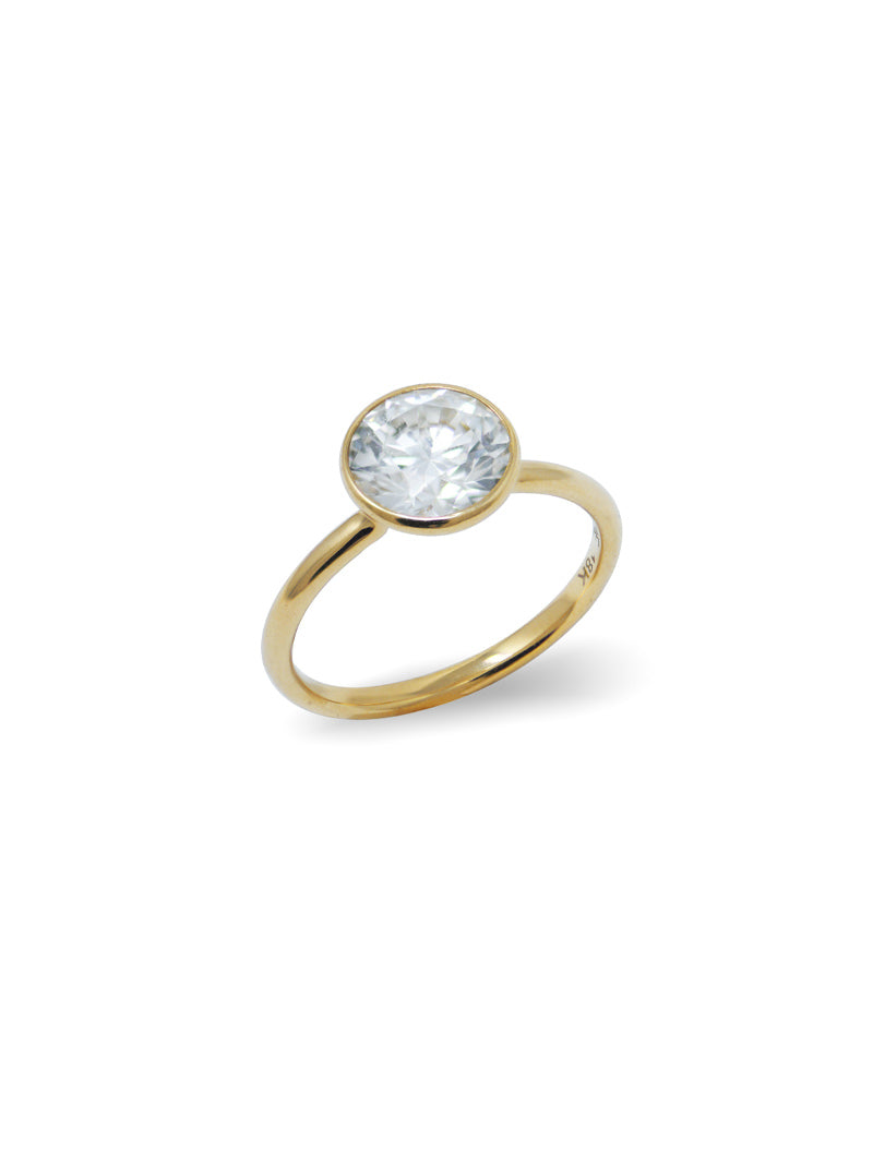 Bezel Diamond Engagement Ring