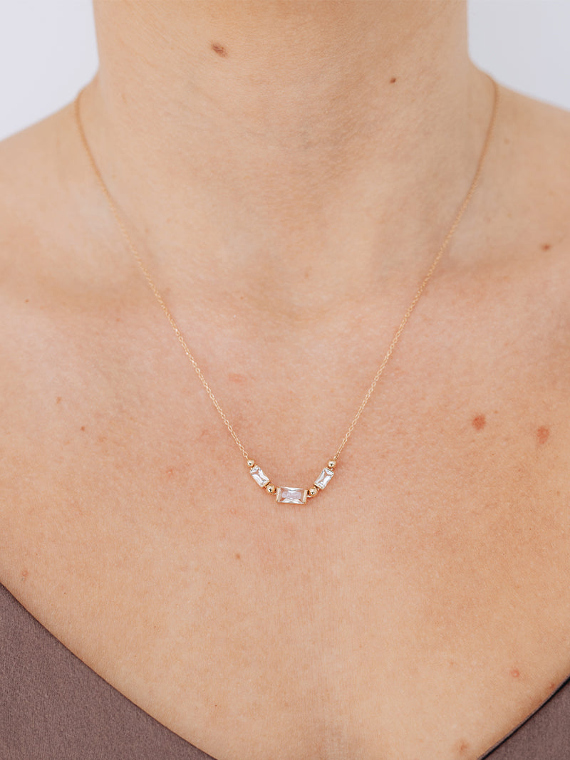 Collier Baguette Carré Cléo