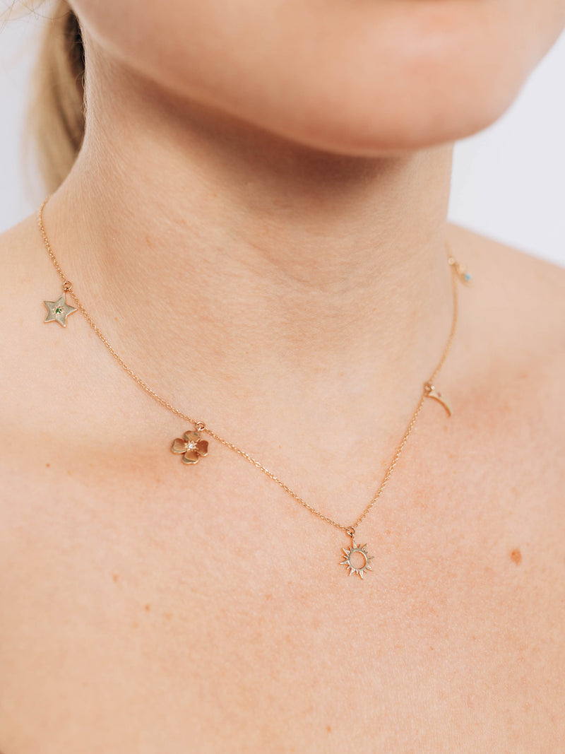 Anzie x Mel Soldera Luna Lucky Charm Necklace