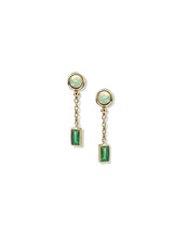 Boucles D’oreilles en Chaine Goutte Carré Cléo