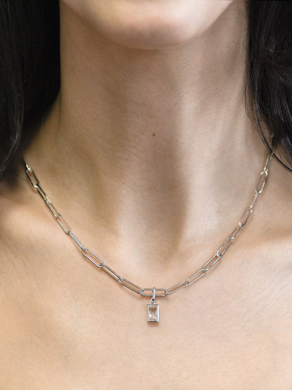 Carré Paper Clip Pendant