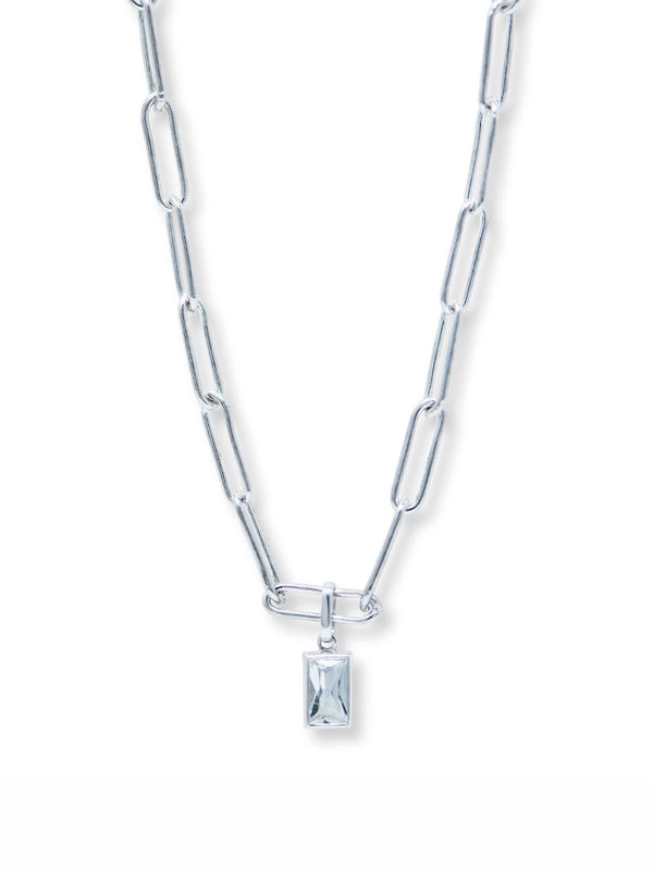Carré Paper Clip Pendant