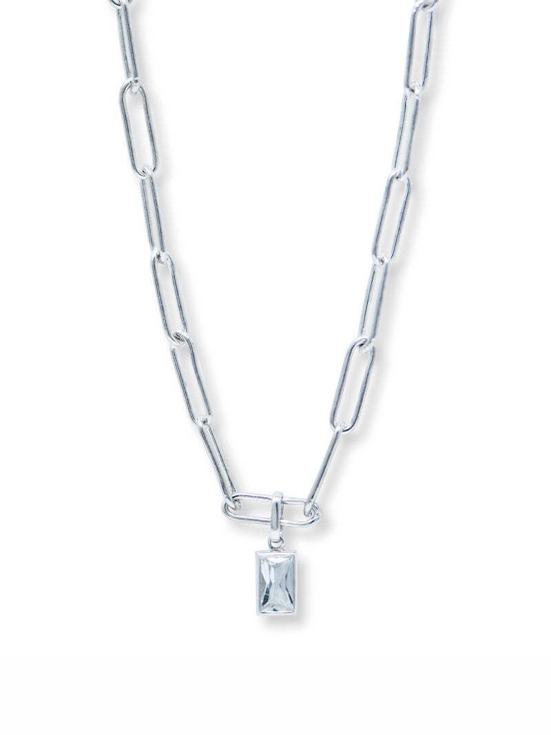 Carré Paper Clip Pendant
