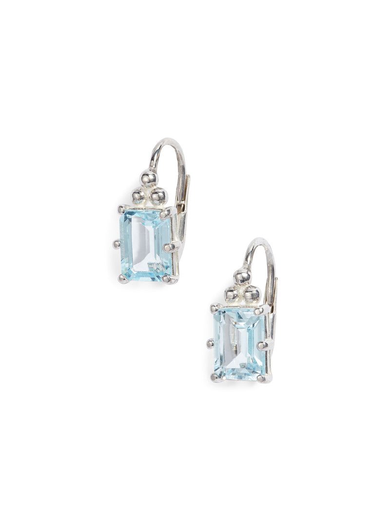 Boucles d'Oreilles Pendantes Marine Cléo Carré