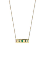 Collier Géométrique Pavé à Plaque Cléo