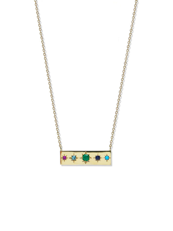 Collier Géométrique Pavé à Plaque Cléo