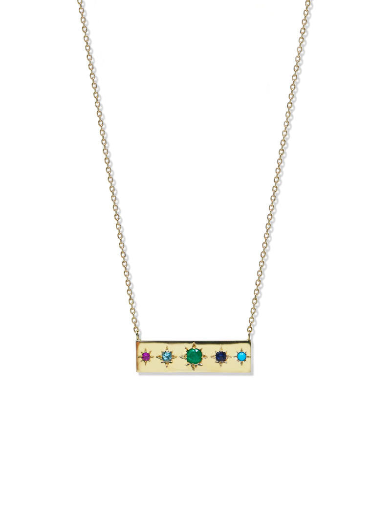 Collier Géométrique Pavé à Plaque Cléo