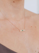 Collier Géométrique Pavé à Plaque Cléo