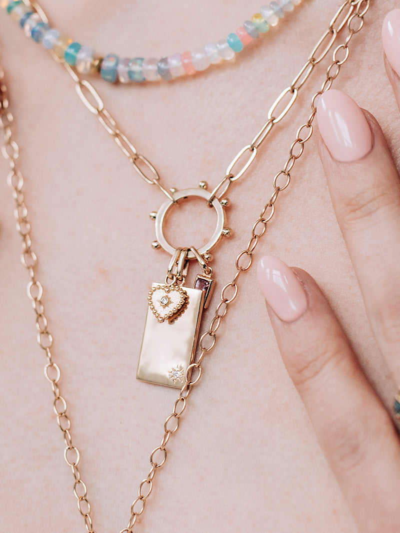 Love Letter Large Engravable ID Tag Charm