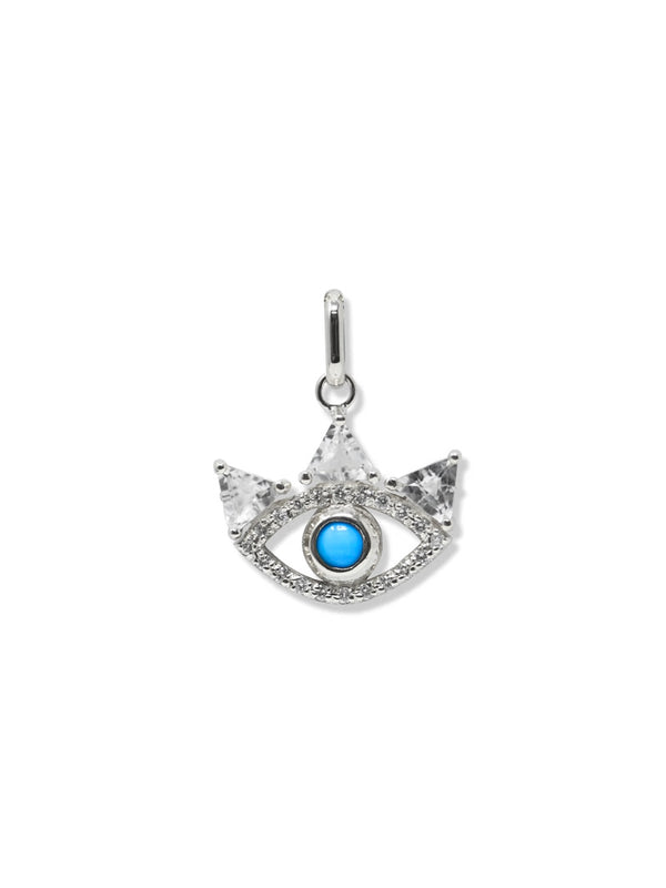 Lash Evil Eye Silver Charm