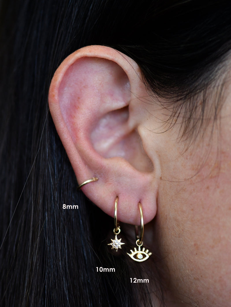 Mel Soldera Hamsa Single Hoop