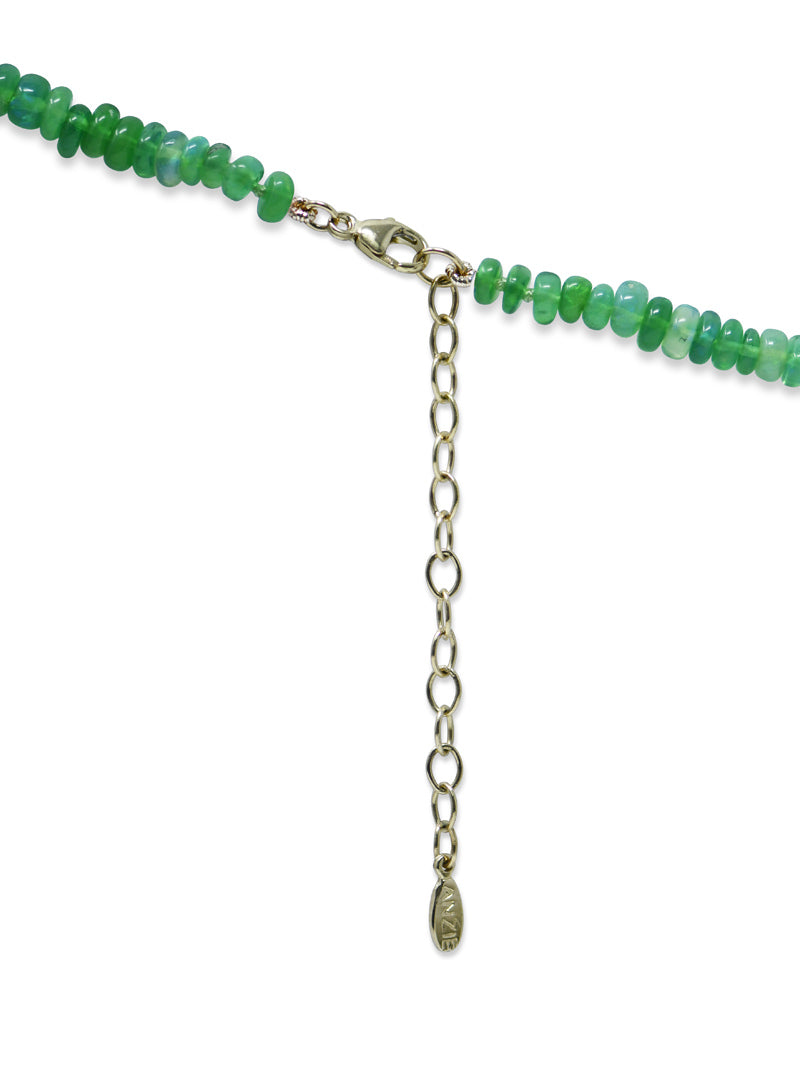 Collier Bohème à Rondelles Opale Verte