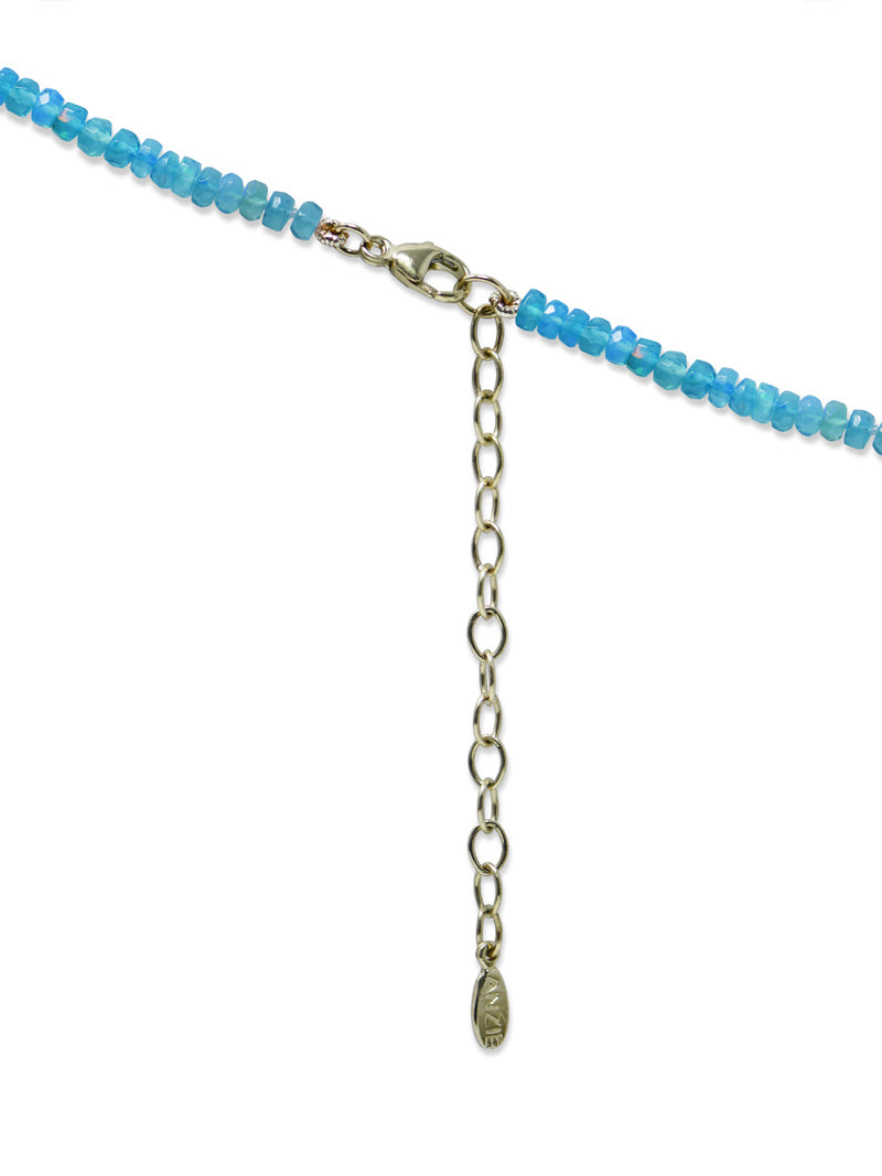 Bohème Faceted Paraiba Opal Rondelle Necklace