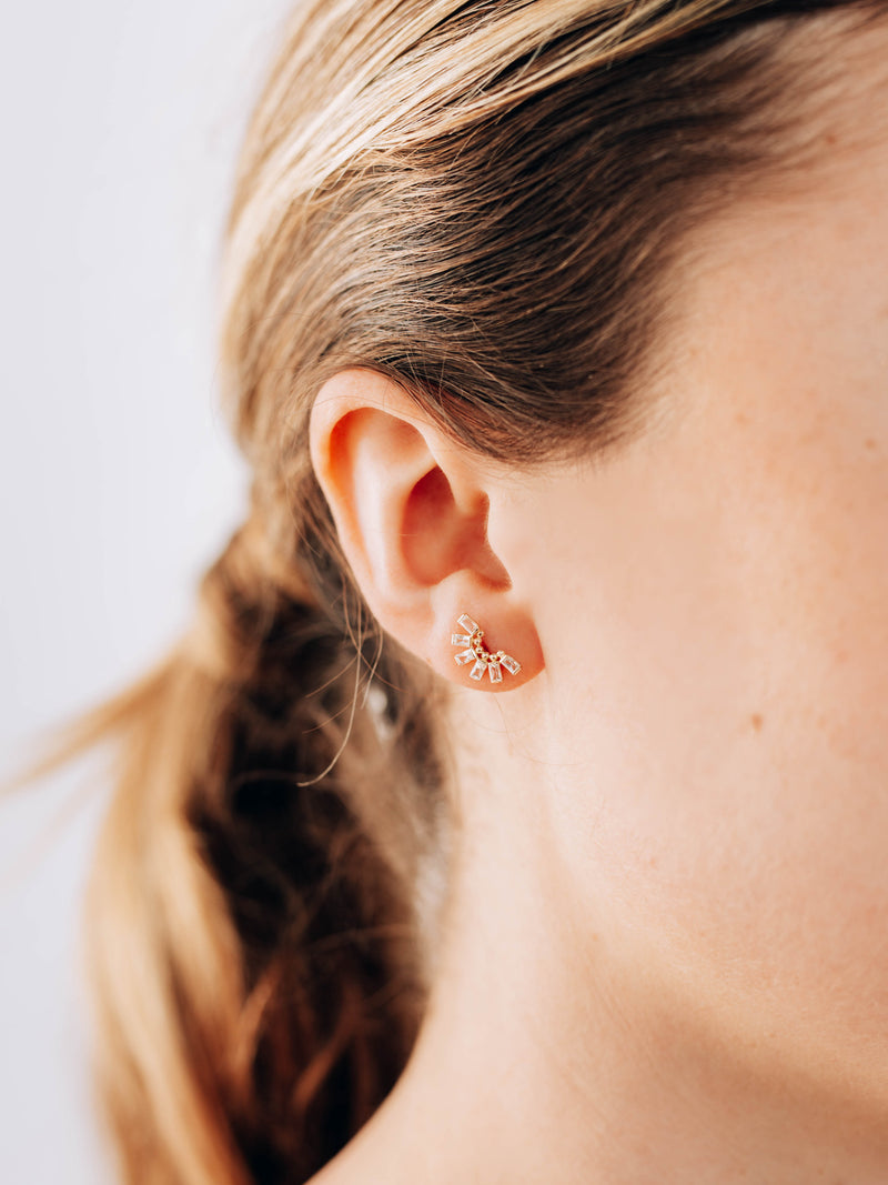 Anzie x Mel Soldera Clou d’Oreille Éventail Déco