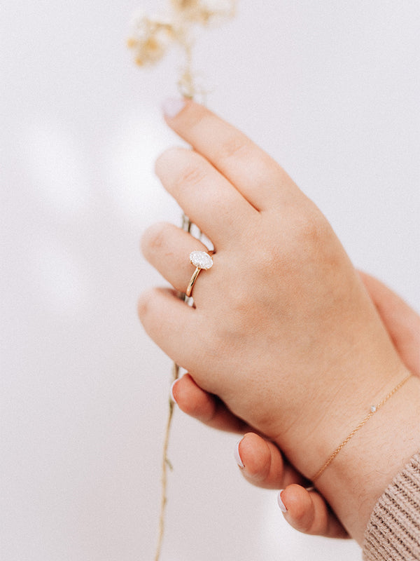 Bague de Fiançailles en Diamant Taille Coussin