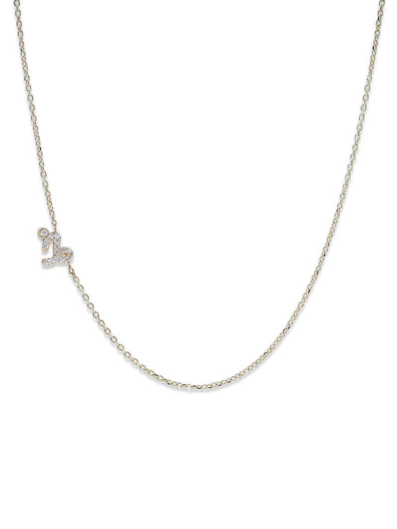 Love Letter Pavé Zodiac Necklace