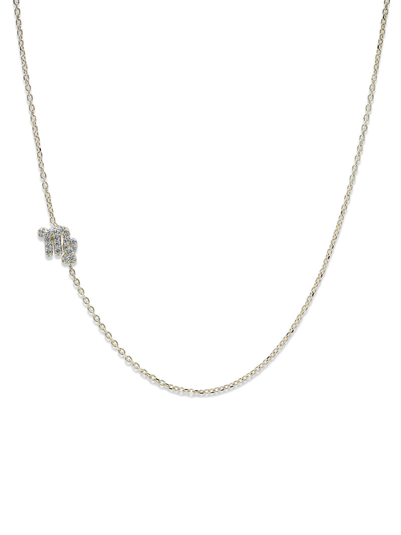Love Letter Pavé Zodiac Necklace