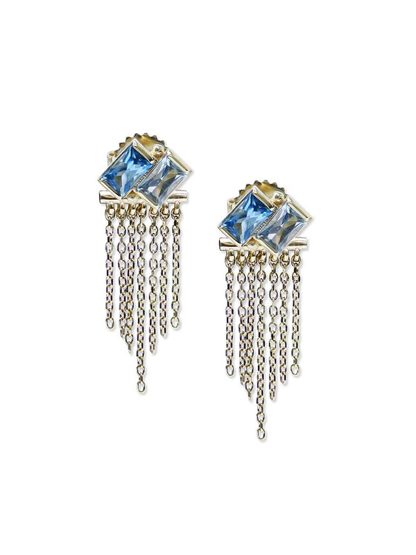 Boucle d'oreille à franges Suri Deux Carrés