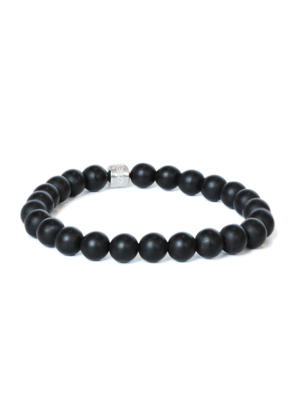 Men's Bohème Anzie Closure Frosted Black Onyx Bracelet