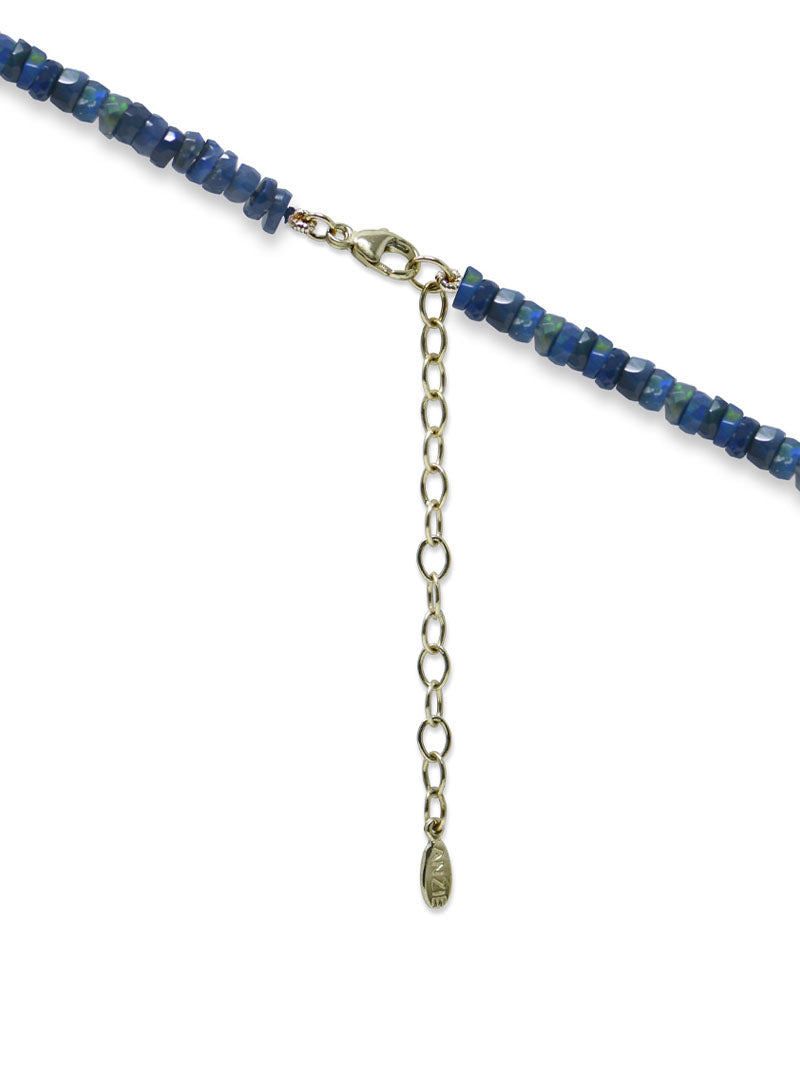 Bohème Faceted Midnight Blue Rondelle Necklace