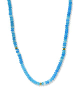 Bohème Smooth Paraiba Opal Rondelle Necklace