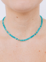 Bohème Smooth Paraiba Opal Rondelle Necklace