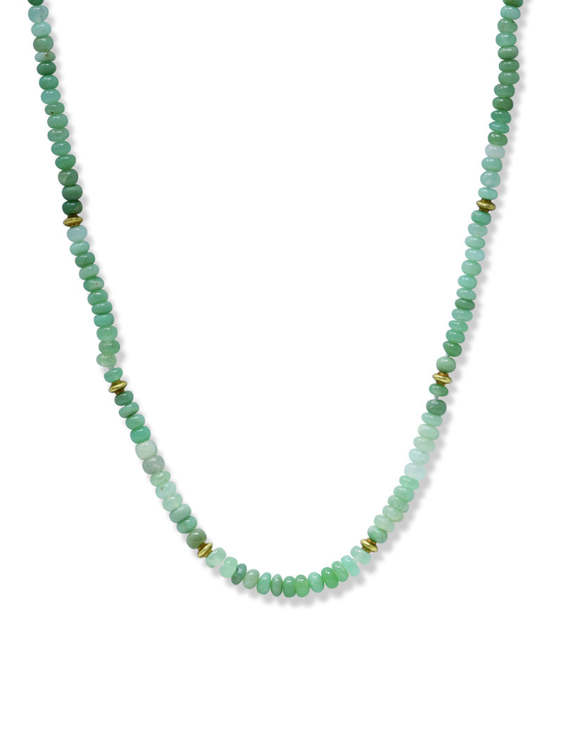 Bohème Smooth Chrysoprase Rondelle Necklace