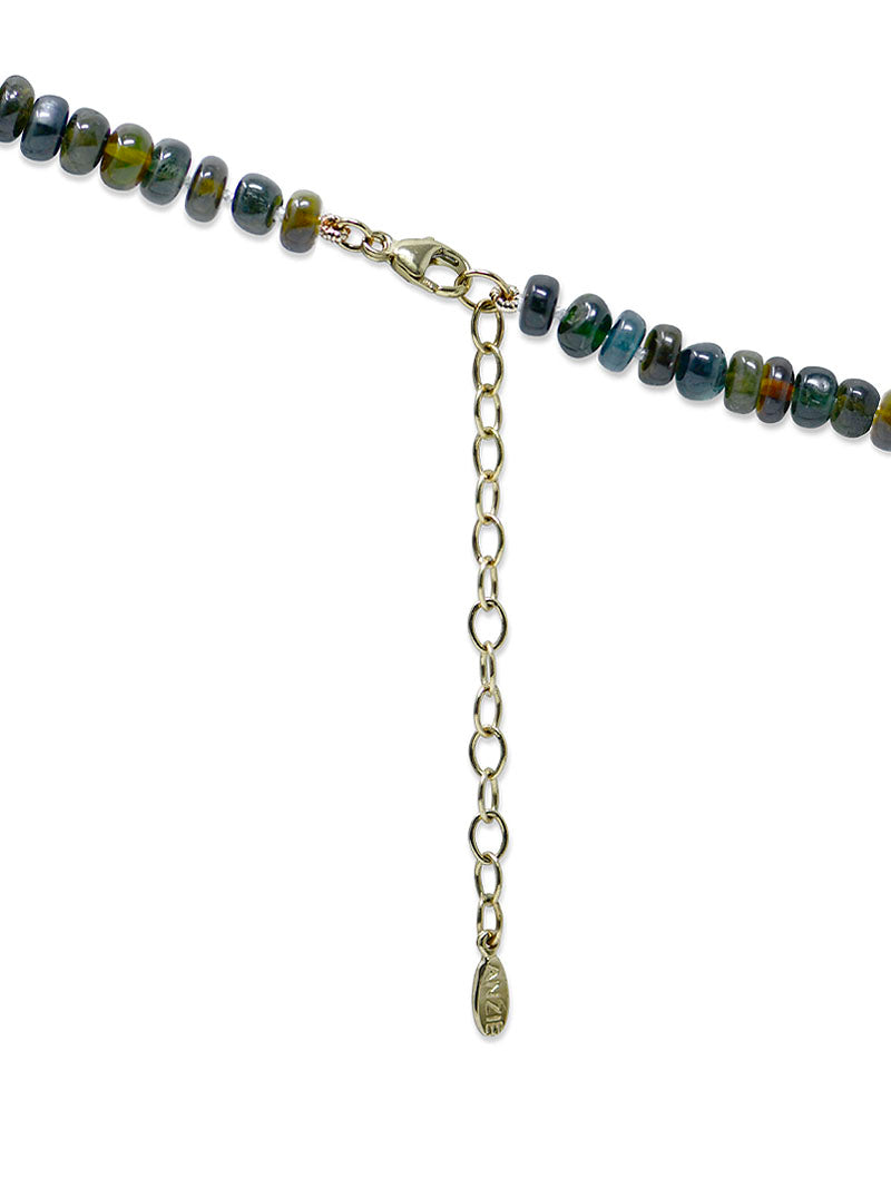 Collier Bohème à Rondelles Lisse Tourmaline Multicolore 