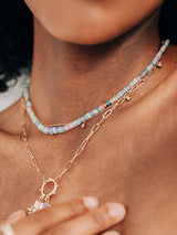 Collier Bohème à Rondelles Opale Disco