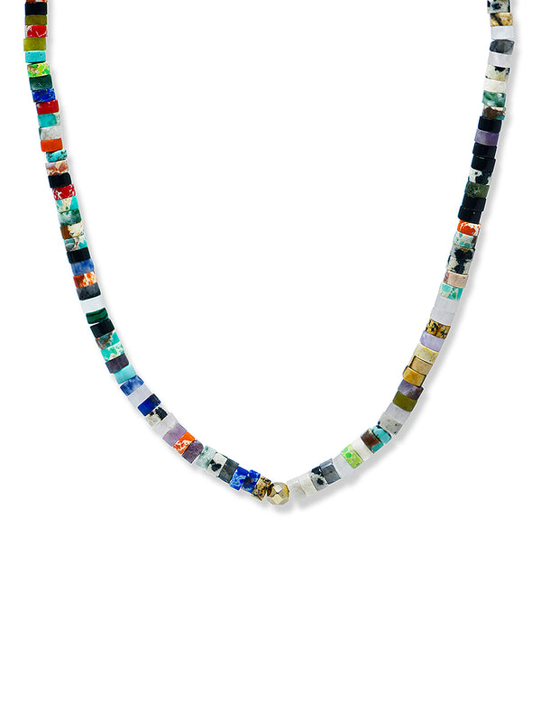 Bohème Multicolor Assorted Rainbow Heishi Necklace