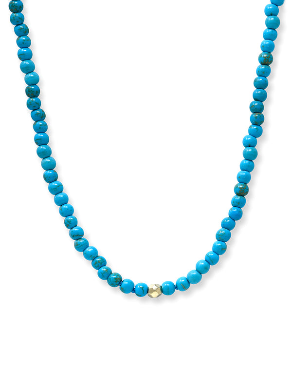 Bohème Smooth Round Turquoise Necklace