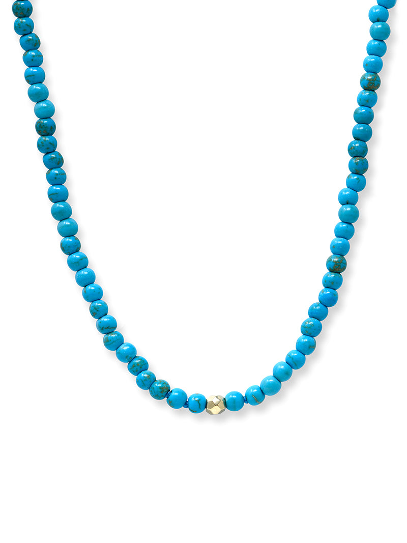 Bohème Smooth Round Turquoise Necklace