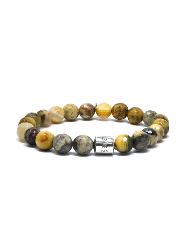 Bohème à Facette Dentelle Agate Bracelet